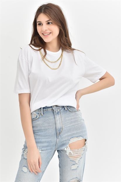 White Side Chain T-Shirt