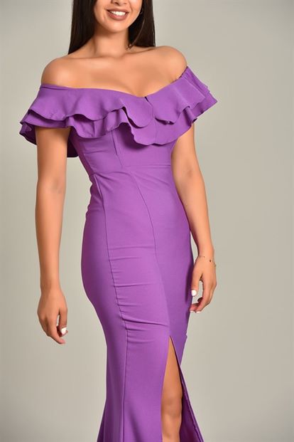 Purple Volume Evening Dress