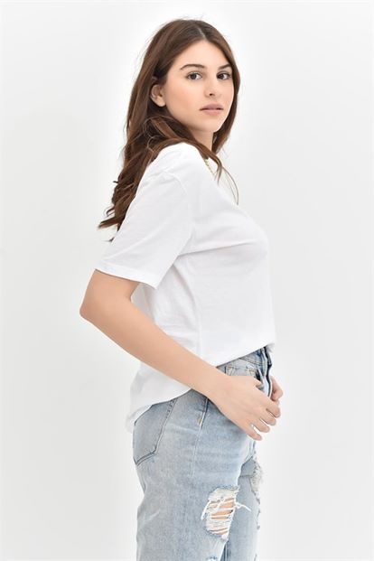 White Side Chain T-Shirt