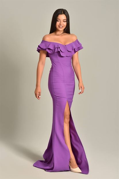 Purple Volume Evening Dress
