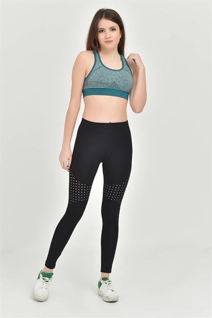 Detailed Sports Leggings in Black File