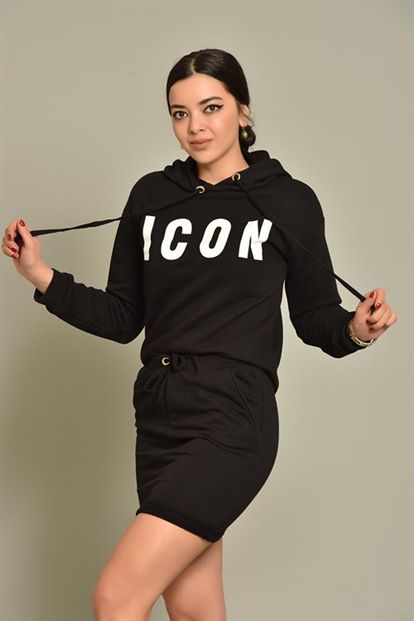 Siyah Sweat Etek Takım