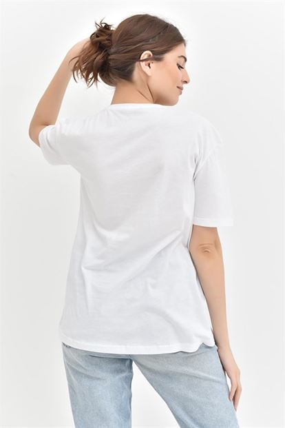 White Side Chain T-Shirt