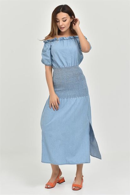 Blue Gipel Jean Dress