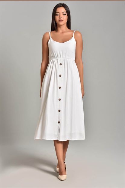 Linen rope hanging tread binding detail dress
