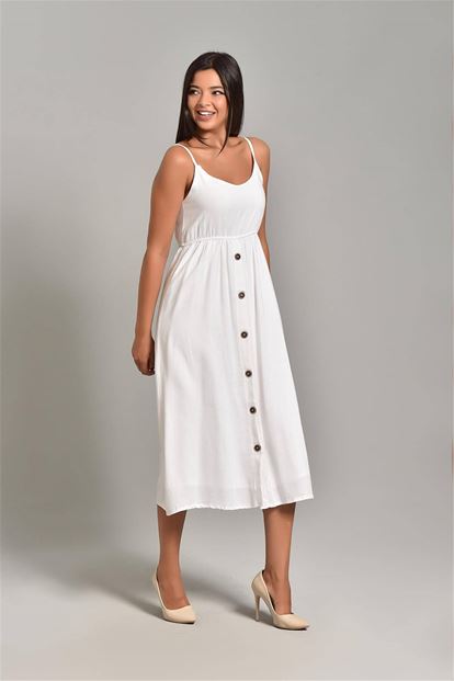 Linen rope hanging tread binding detail dress