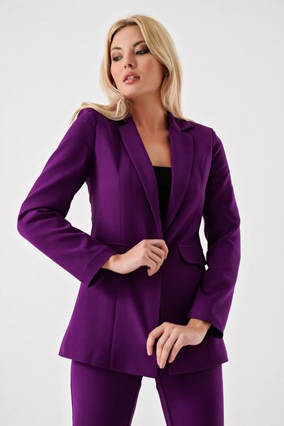 Mor Ceket Pantolon Takım