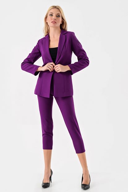 Mor Ceket Pantolon Takım