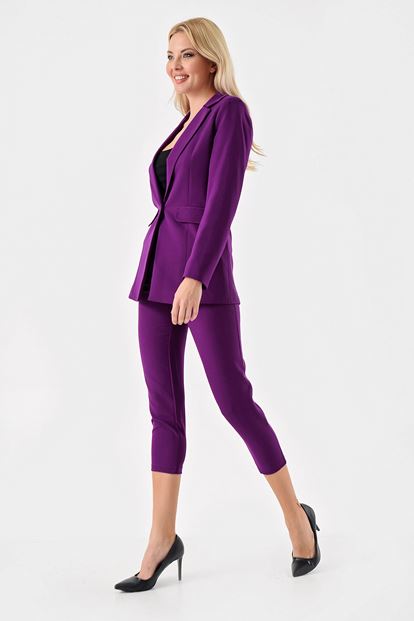 Mor Ceket Pantolon Takım